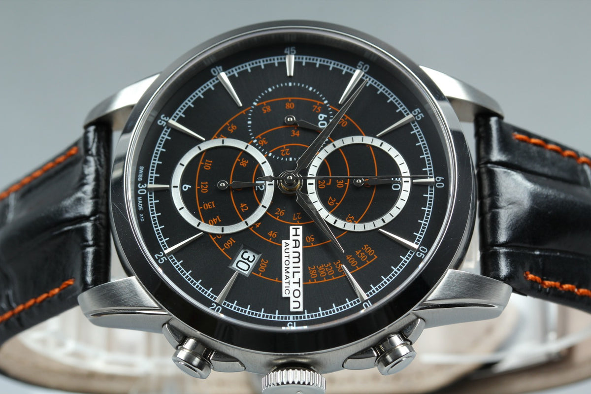 Hamilton Railroad Chronograph H406560 Automatic Black Men's Watch 43mm JAPAN box