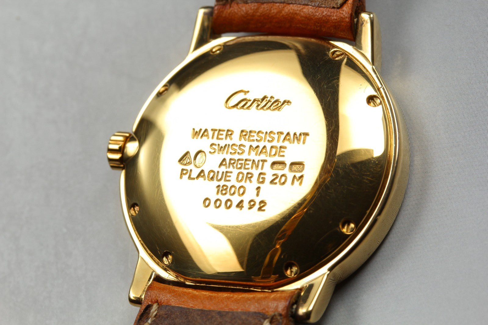 Vintage Cartier Must de Cartier Ronde 1800 1 Gold Brown 32mm Unisex Quartz Watch