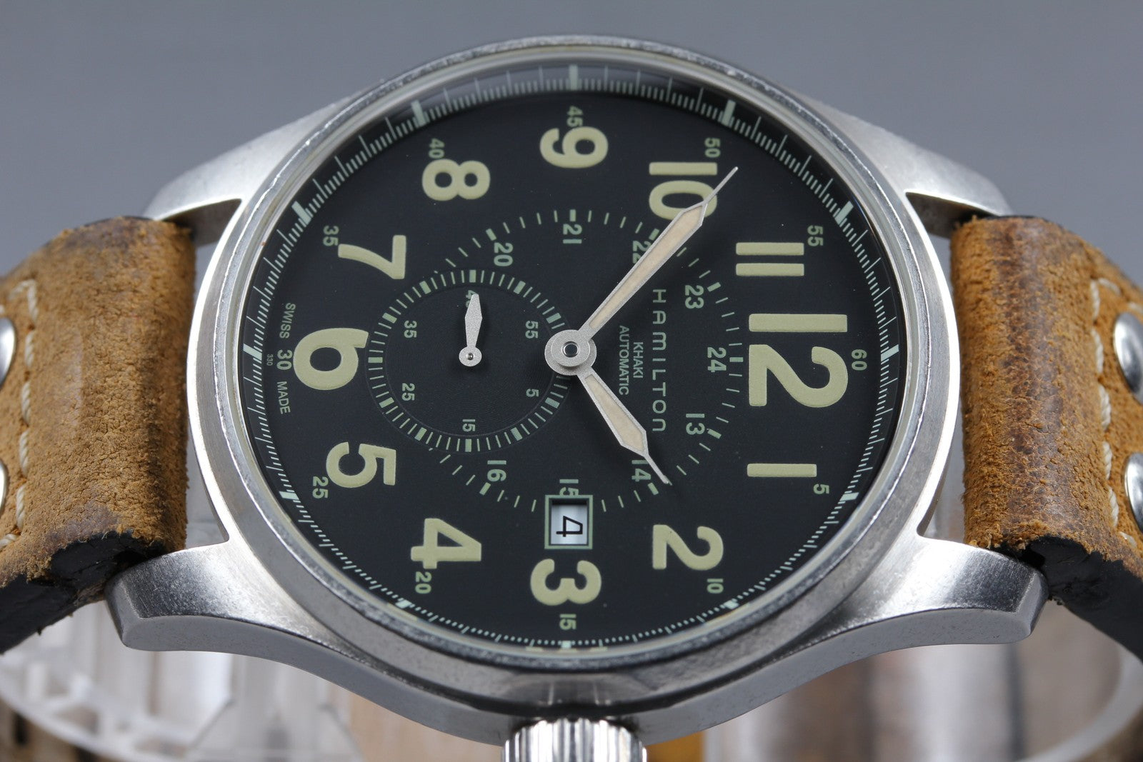 Hamilton Khaki Field H706550 H600708101 Automatic Black Men's Watch 43mm Exc+5