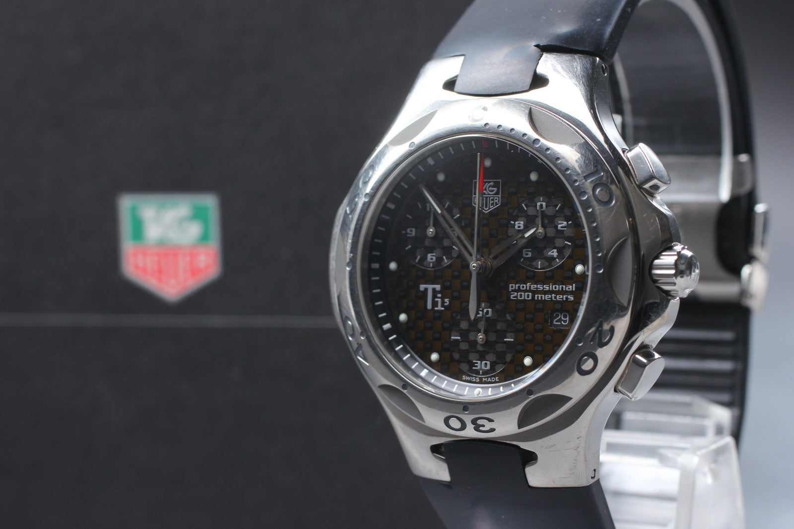 Vintage Tag Heuer Kirium Ti5 CL1181 Carbon Fiber Dial Quartz Men's Watch 39mm JP
