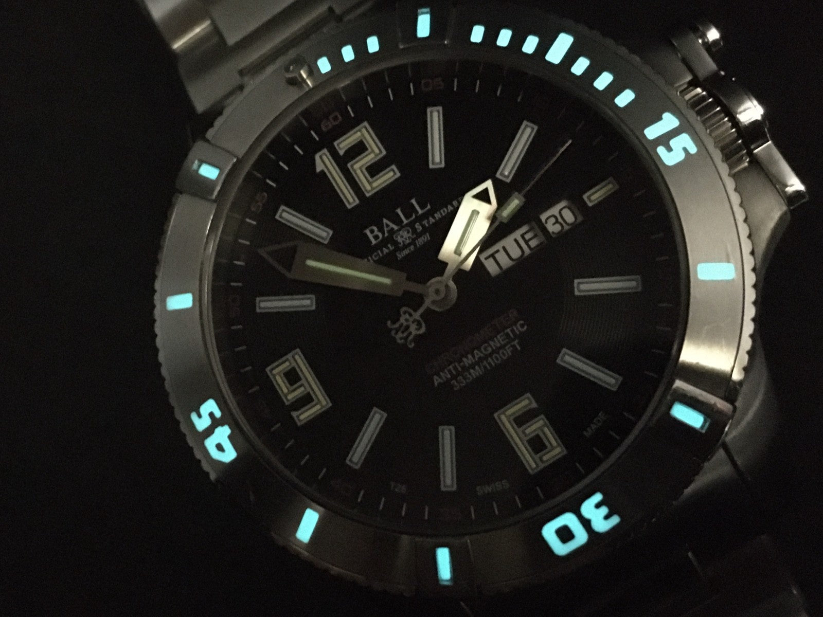 overhauled BALL Engineer Hydrocarbon Spacemaster DM2036A Automatic Men's Watch