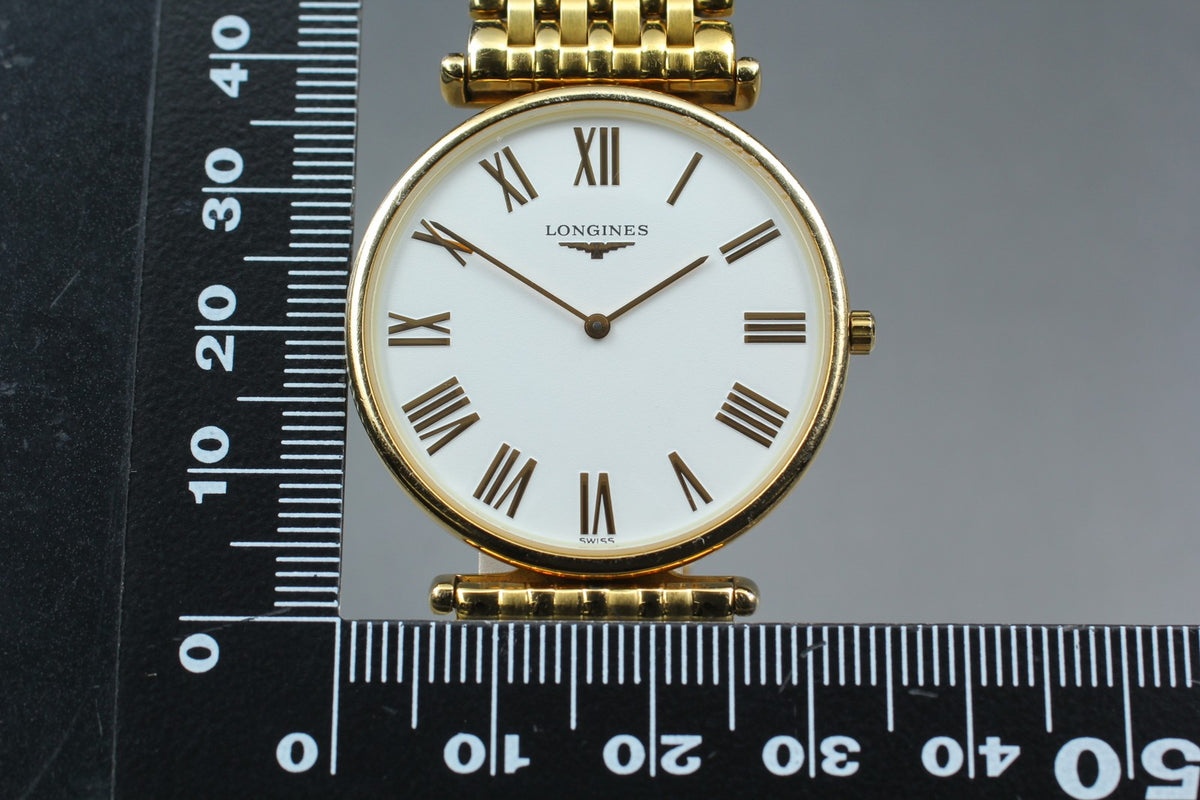 Vintage LONGINES La Grand Classique L4.635.2 Quartz White Men’s Watch 33mm JAPAN