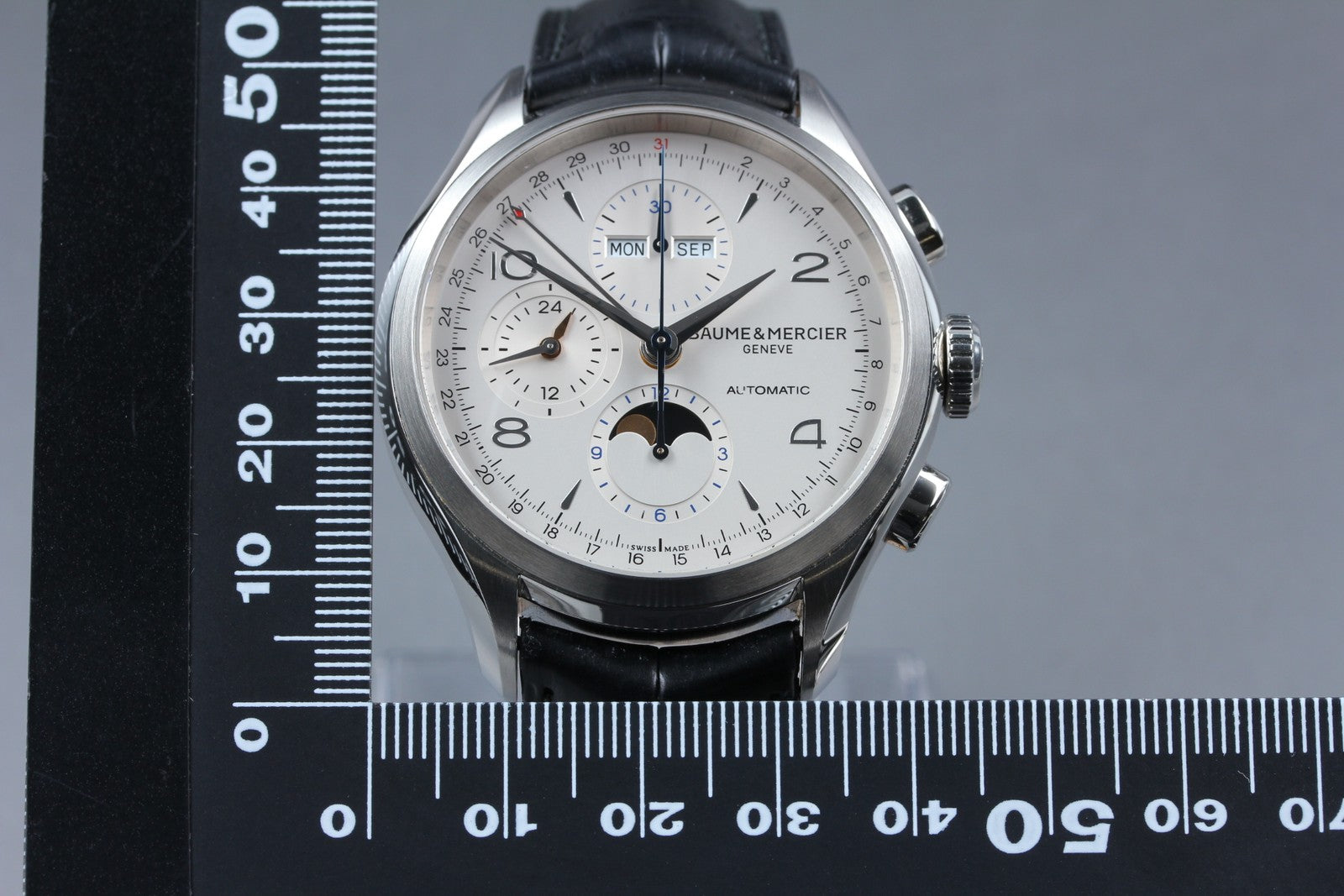 BAUME&MERCIER Clifton 65793 Automatic Silver Men's Watch 42mm JAPAN N MINT*Box