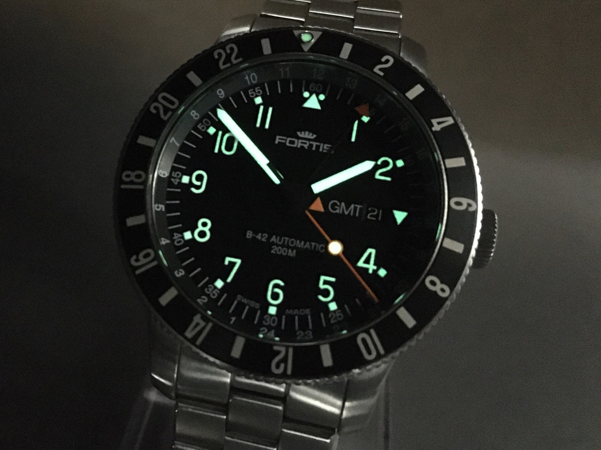 Overhauled FORTIS Cosmo Note 649.10.148.3 Automatic Men's Watch 44mm JAPAN