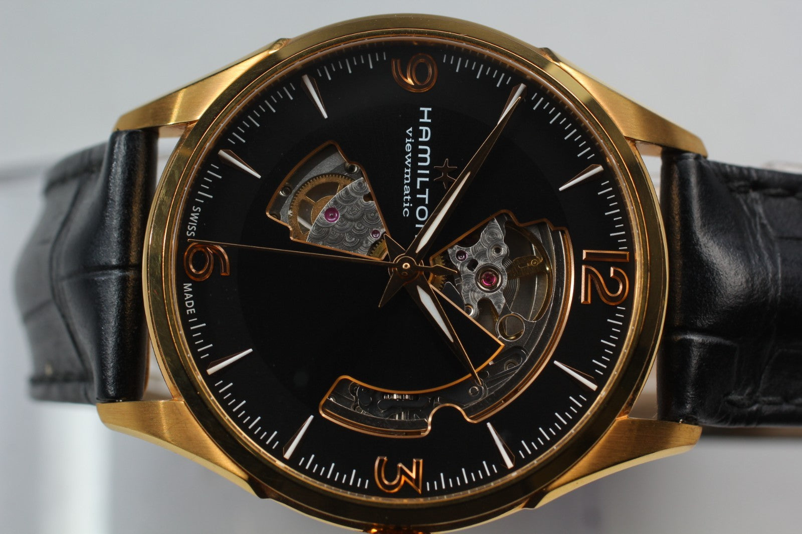Hamilton Jazzmaster H327350 Automatic Black Dial Men's Watch 41mm JAPAN Box