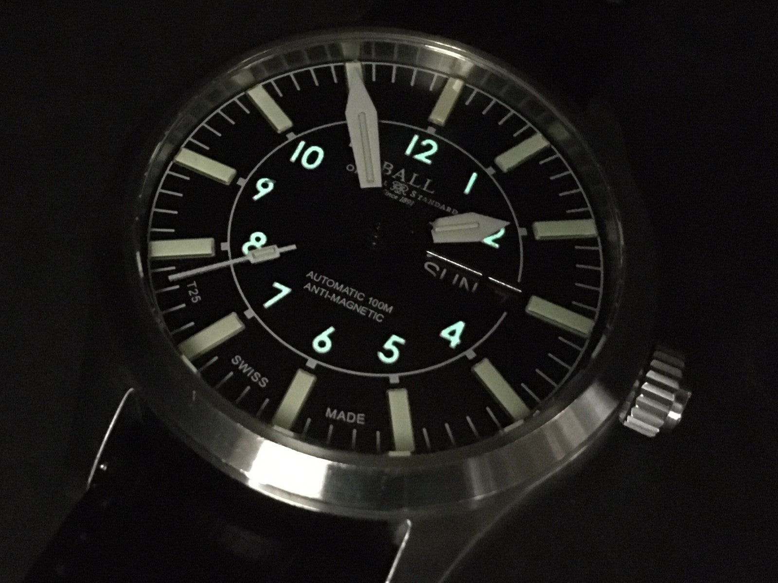 Ball Engineer Master II Aviator NM1086C Automatic Black Men's Watch 44mm JAPAN