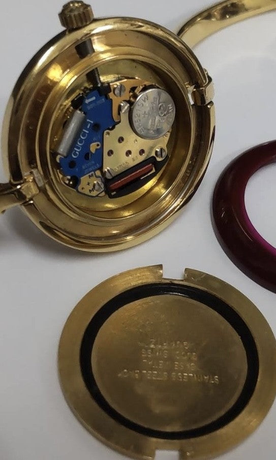 New Batt Vintage GUCCI Change Bezel 11/12.2 Quartz Women's Watch 25mm JAPAN Box