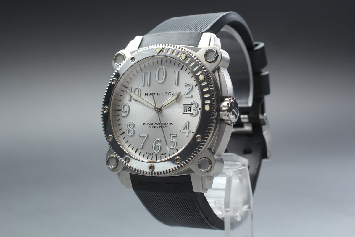 Hamilton Khaki Aviation H785550 Automat Silver Dial Date Men's Watch 42mm JAPAN