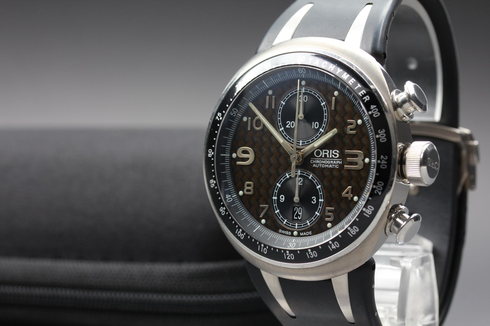 Limited ORIS Williams TT3 7587 Automatic Chronograph Brown Dial Men's Watch 43mm