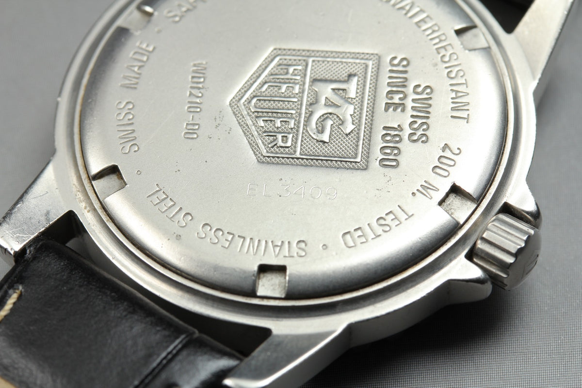 TAG HEUER 1500 Professional WD1210-D0 Quartz Black Dial Men's Watch 36mm JAPAN