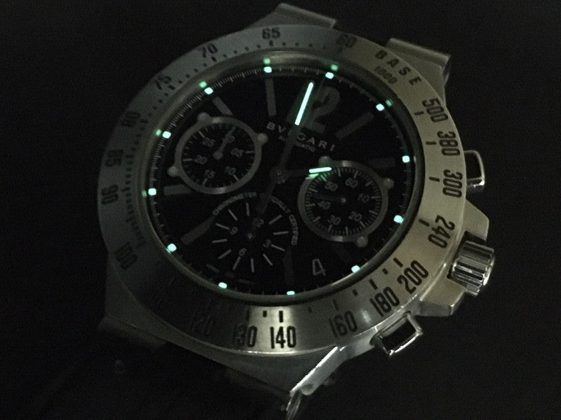 BVLGARI Diagono Tachymetric Chronograph CH40STA Automatic Men's Watch 40mm JAPAN