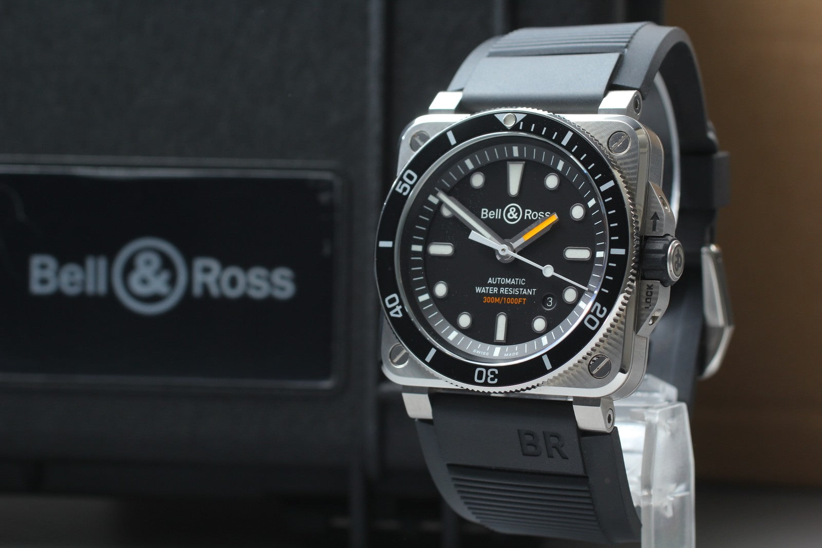 Bell & Ross BR 03-92-DIV Automatic Black Date Men's Watch 43mm JP N MINT*Box