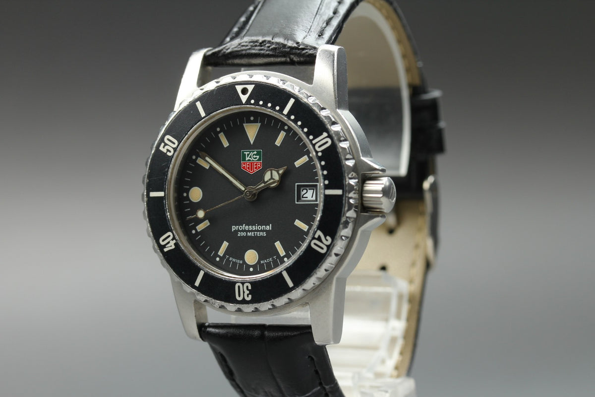 TAG HEUER 1500 Professional WD1210-D0 Quartz Black Dial Men's Watch 36mm JAPAN