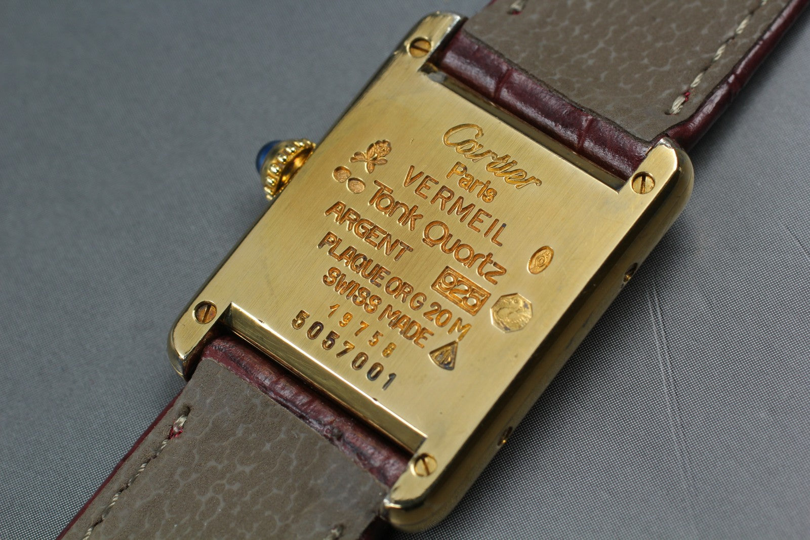 Vintage Cartier Must de Cartier Tank 5057001 SM 20mm Women's Quartz Watch