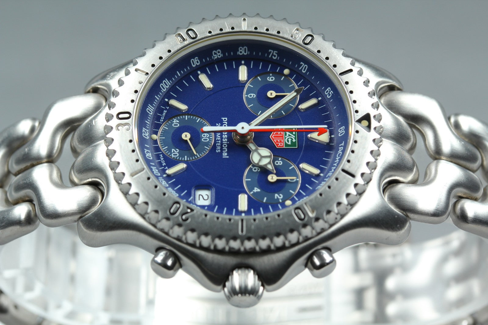 TAG Heuer SEL Professional CG1114 Quartz Chronograph Blue Men's Watch 37mm JP
