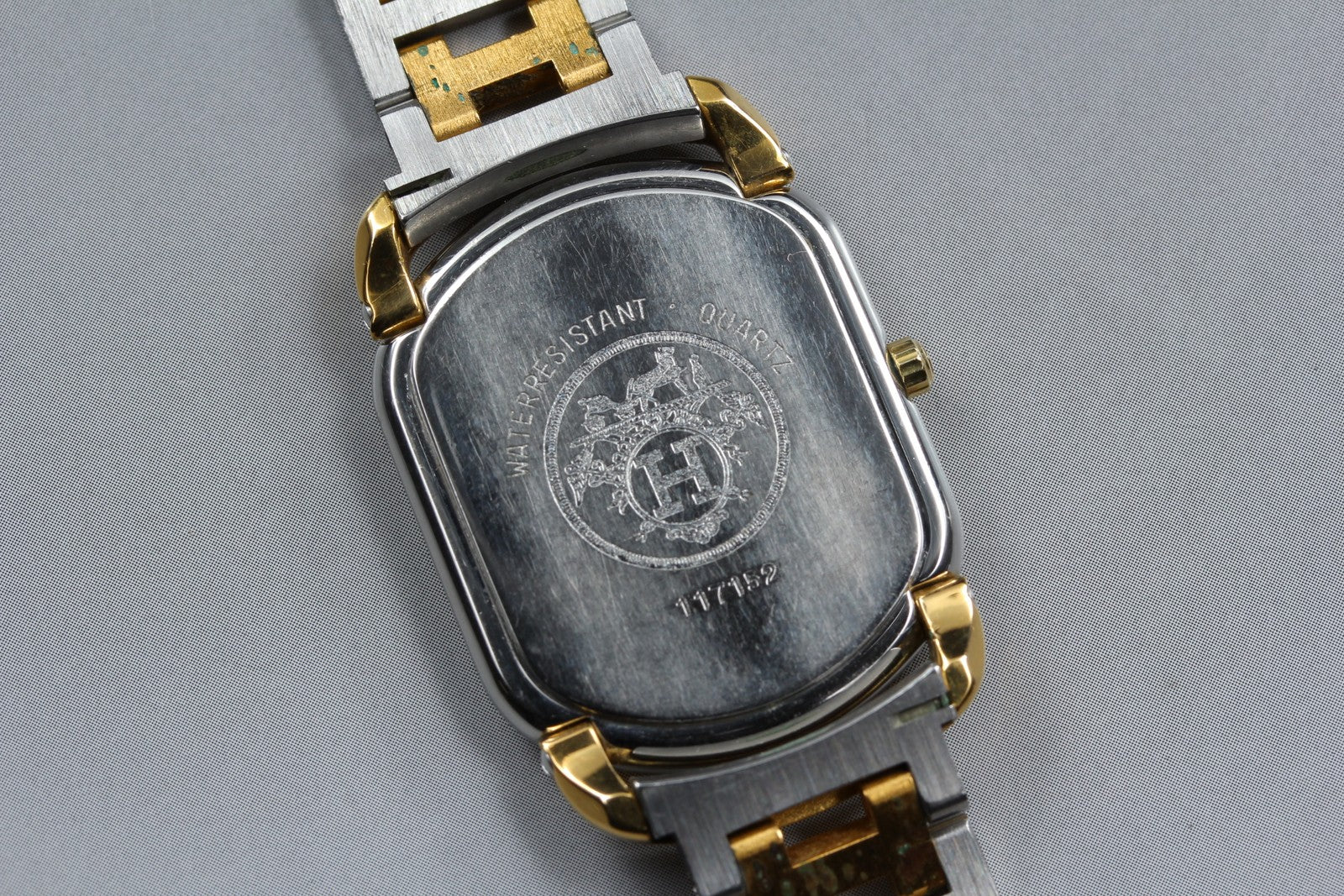 New Batt HERMES Rally RA1.240 Quartz Gold Dial Women's Watch 25mm JAPAN Box