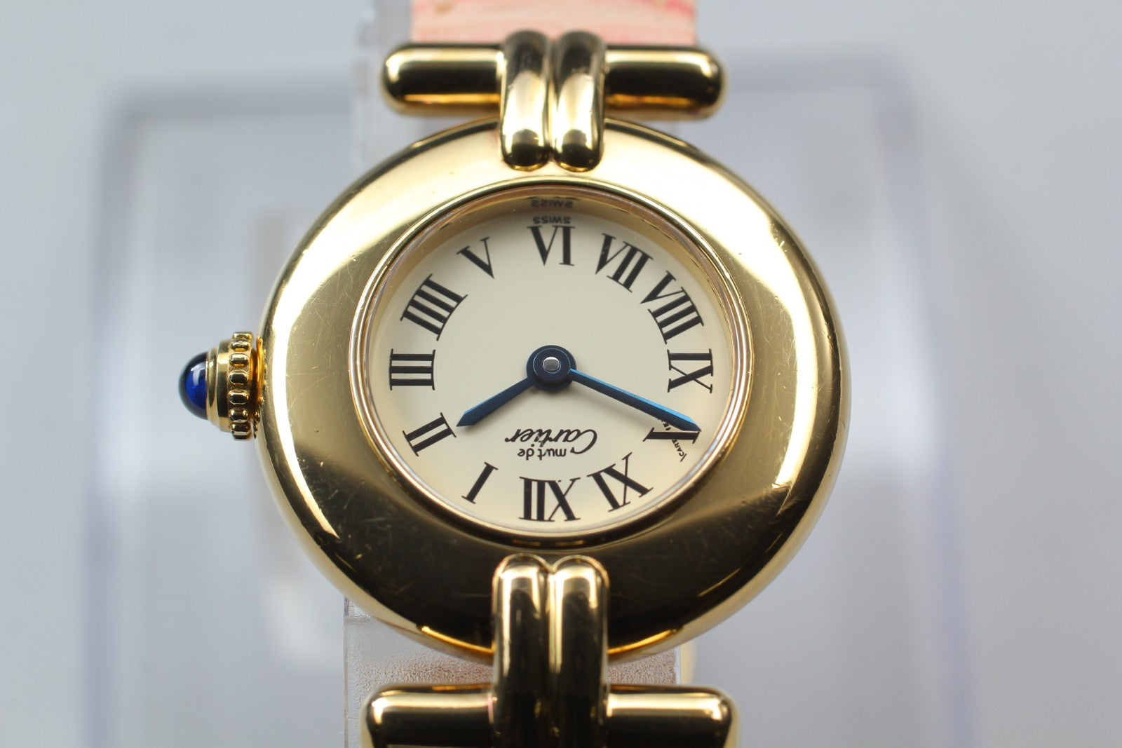 Vintage Cartier Must Colisee Vermeil 590002 Gold Pink 23mm Women's Quartz Watch