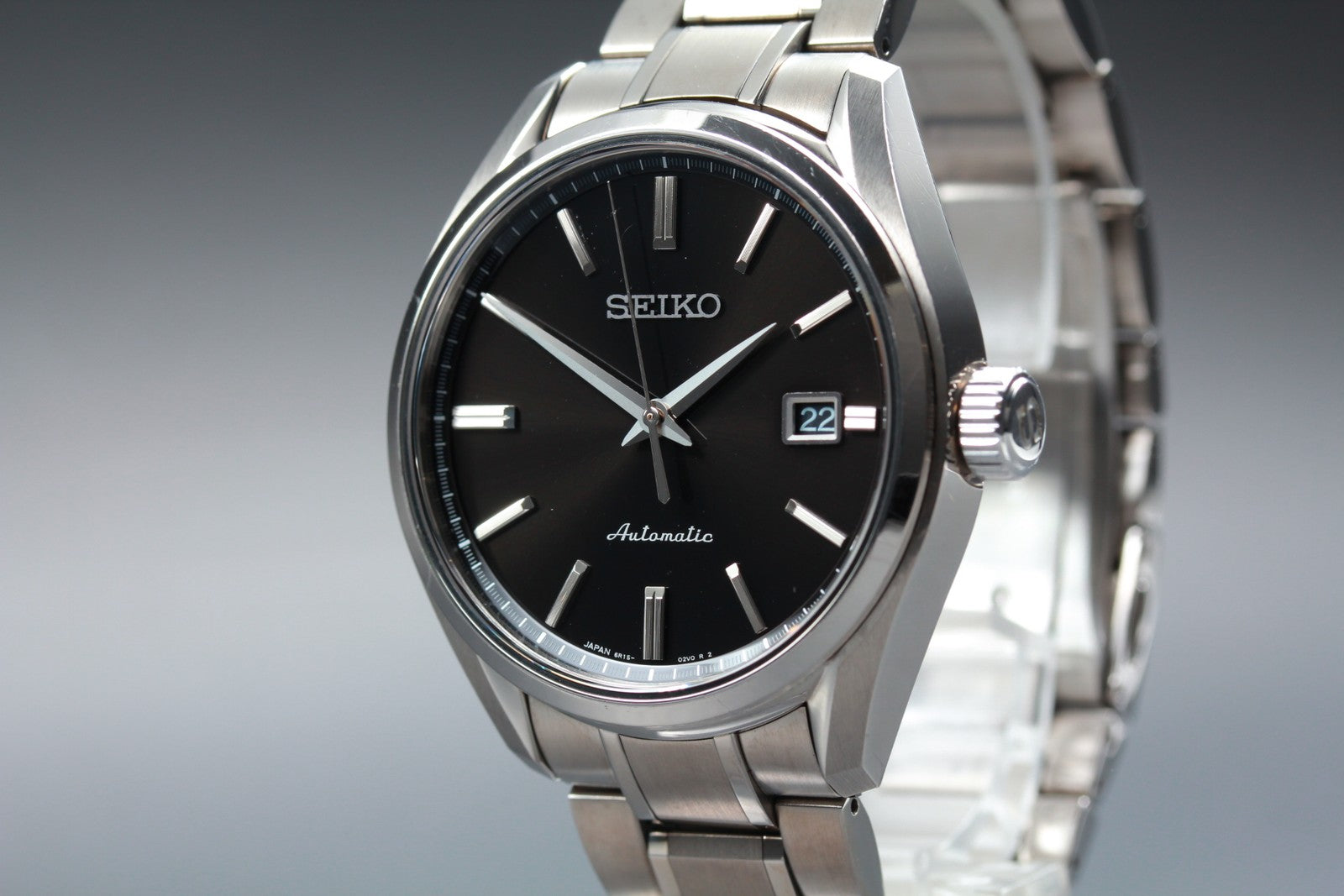 Exc+5* SEIKO Presage 6R15-03P0 Automatic Black Dial Boy's Watch 40mm JAPAN