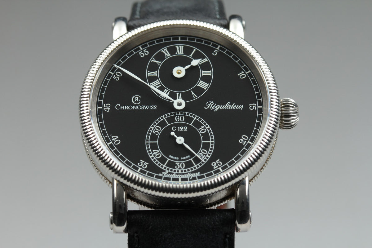 CHRONOSWISS Regulator CH1223 Automatic Black Dial Men's Watch 34mm From JAPAN
