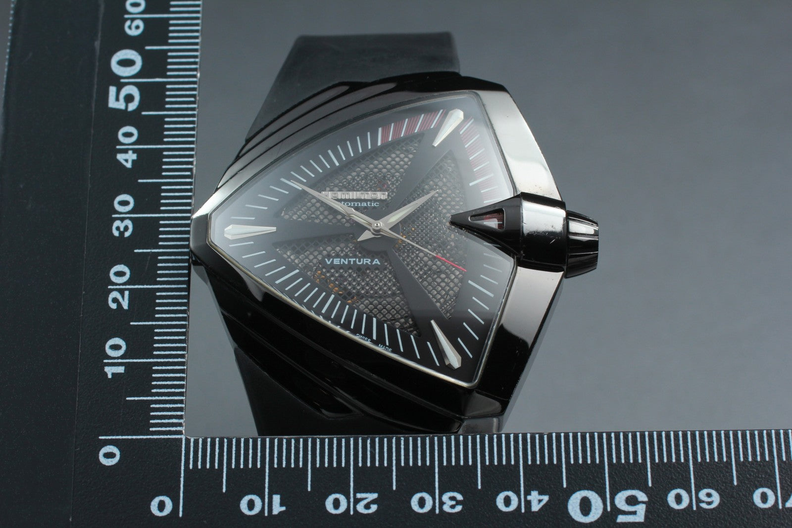 Exc+5*Box HAMILTON Ventura XXL Elvis Presley Automatic Black Men's Watch 46mm JP