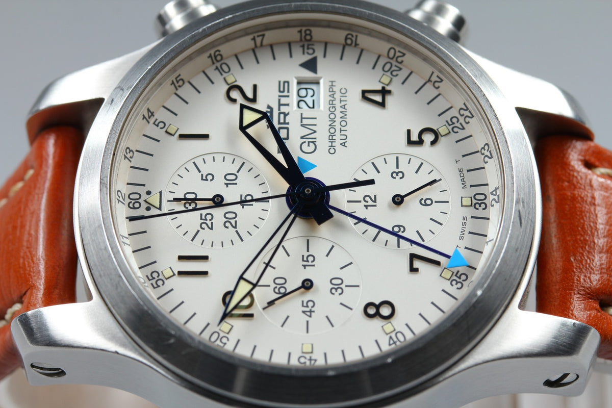 FORTIS B-42 Flieger GMT 637.10.172 Chronograph Automatic Men's Watch 42mm JAPAN