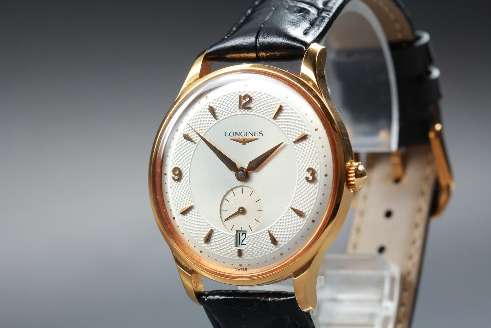 Longines Grand Classic L4.685.2 Gold Dial Automatic Date Men's Watch 36mm N MINT