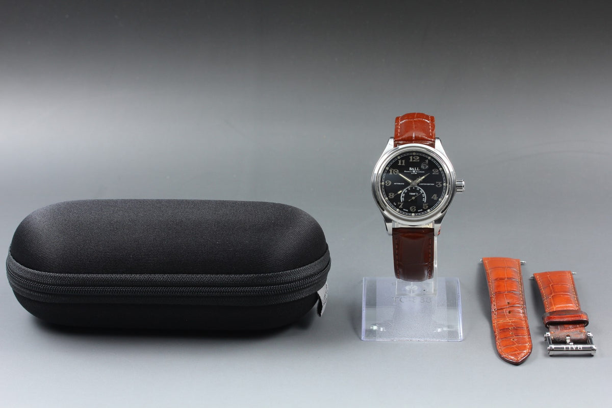 Ball Trainmaster NT1050D Automatic Black Dial Date Men's Watch 41mm From JAPAN