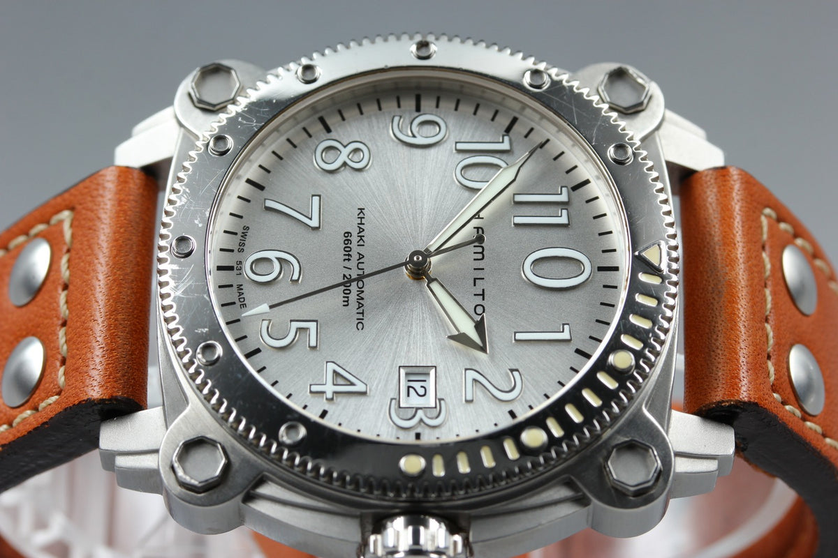 Hamilton Khaki Below Zero H785550 44mm Silver Brown Automatic Men's Watch