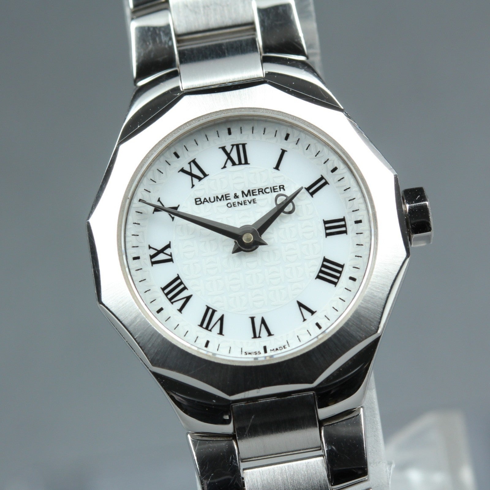BAUME&MERCIER Riviera 65505 Quartz White Dial Women's Watch 22mm JAPAN Box