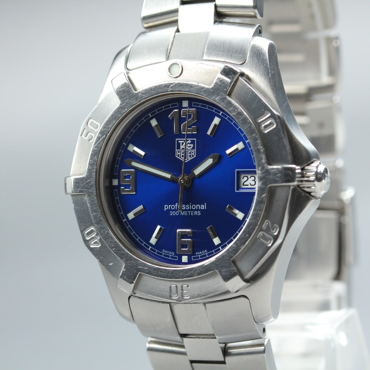New Batt TAG HEUER Exclusive 2000 WN1112 Quartz Blue Dial Watch 39mm JAPAN Box