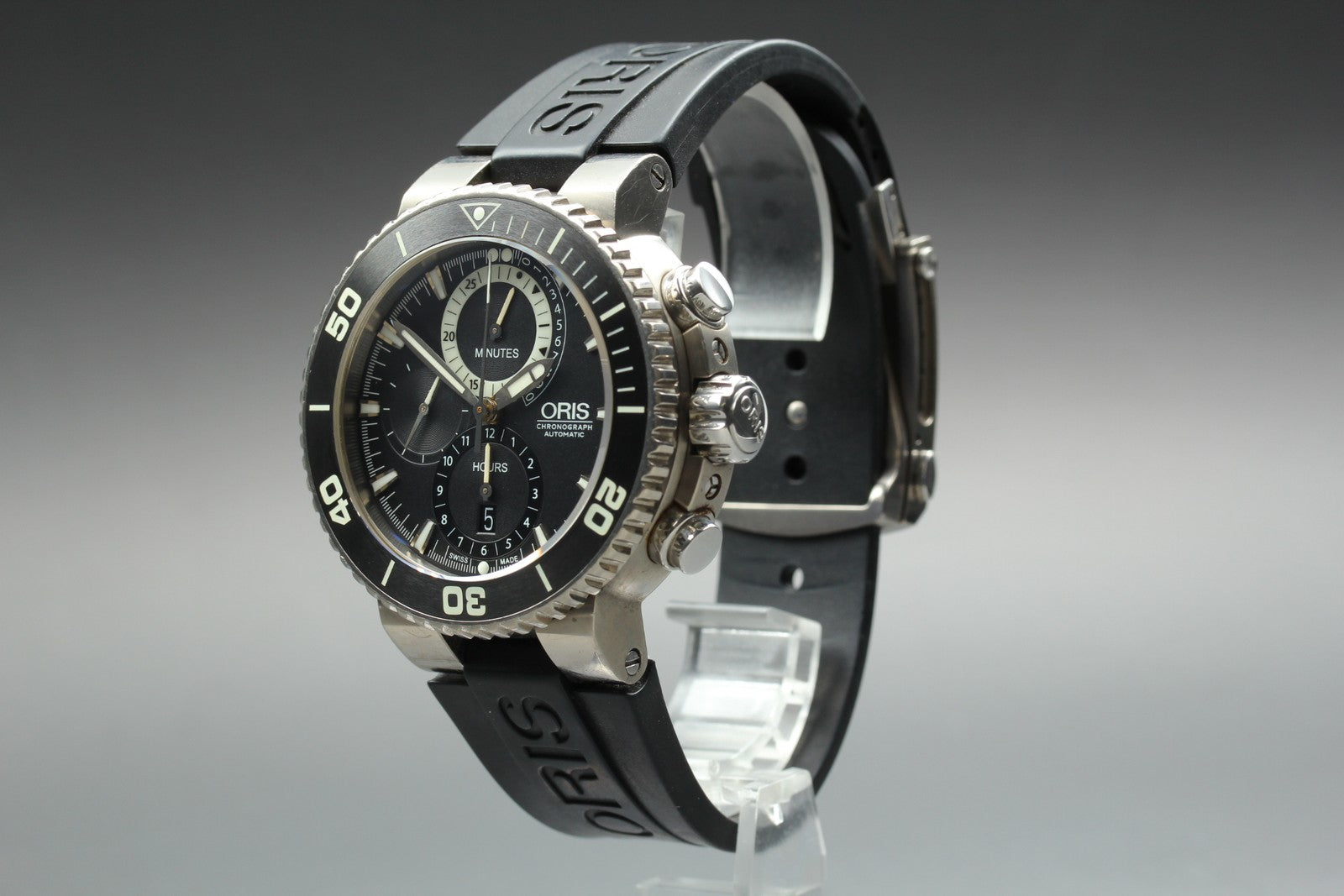 ORIS Carlos Coste Cenote Titanium 7655-71 Automatic Black Men's Watch 46mm Exc+5