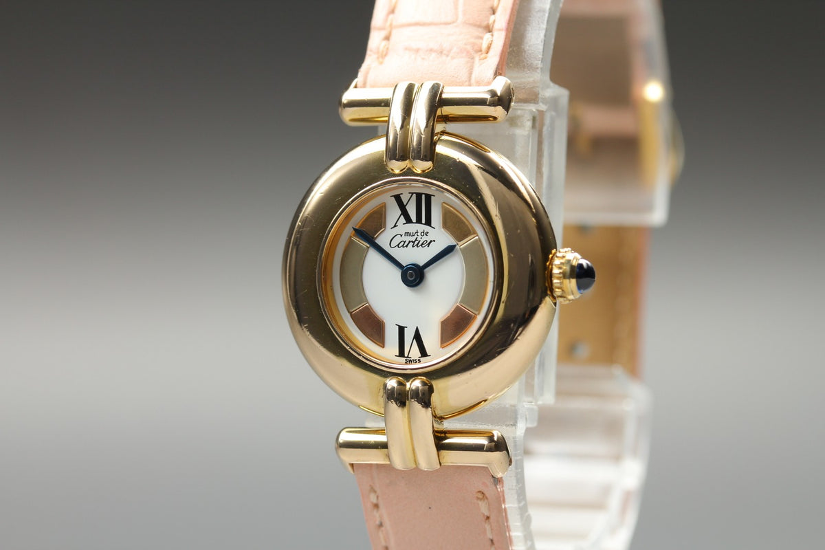 Cartier Must Colisee Vermeil 590002 Pink Gold Women's Quartz Watch Vintage