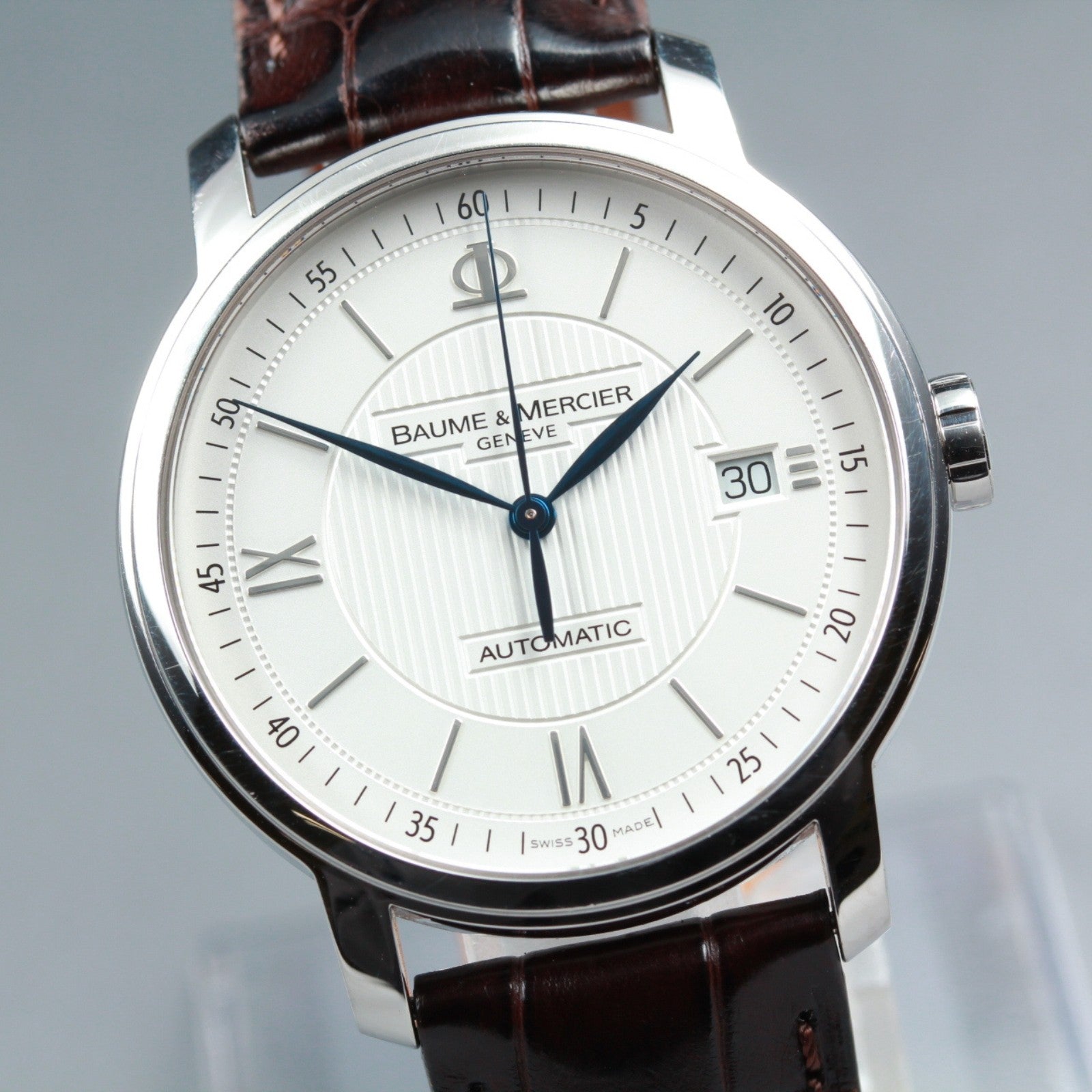 Baume & Mercier Classima 65615 White Automatic Date Men’s Watch 39mm JAPAN Box