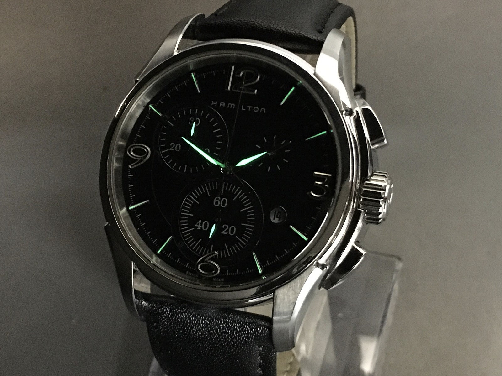 Hamilton Jazzmaster Chrono H326120 Black Chronograph Quartz Men's Watch 41mm JP