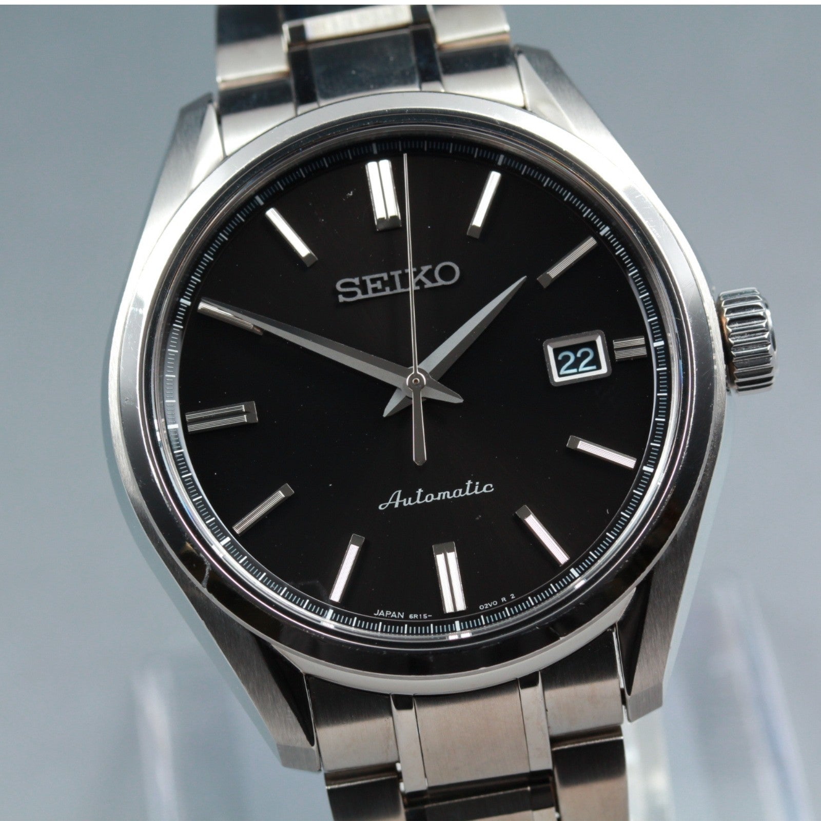 Exc+5* SEIKO Presage 6R15-03P0 Automatic Black Dial Boy's Watch 40mm JAPAN