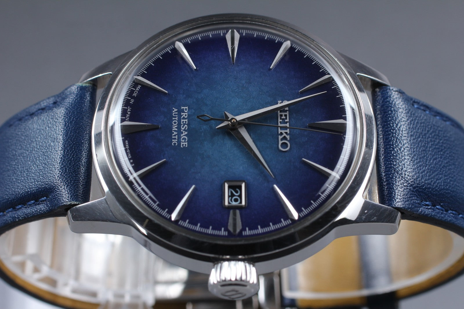 Exc+5*Box SEIKO Presage 4R35-02E0 SARY085 Automatic Blue Men's Watch From JAPAN