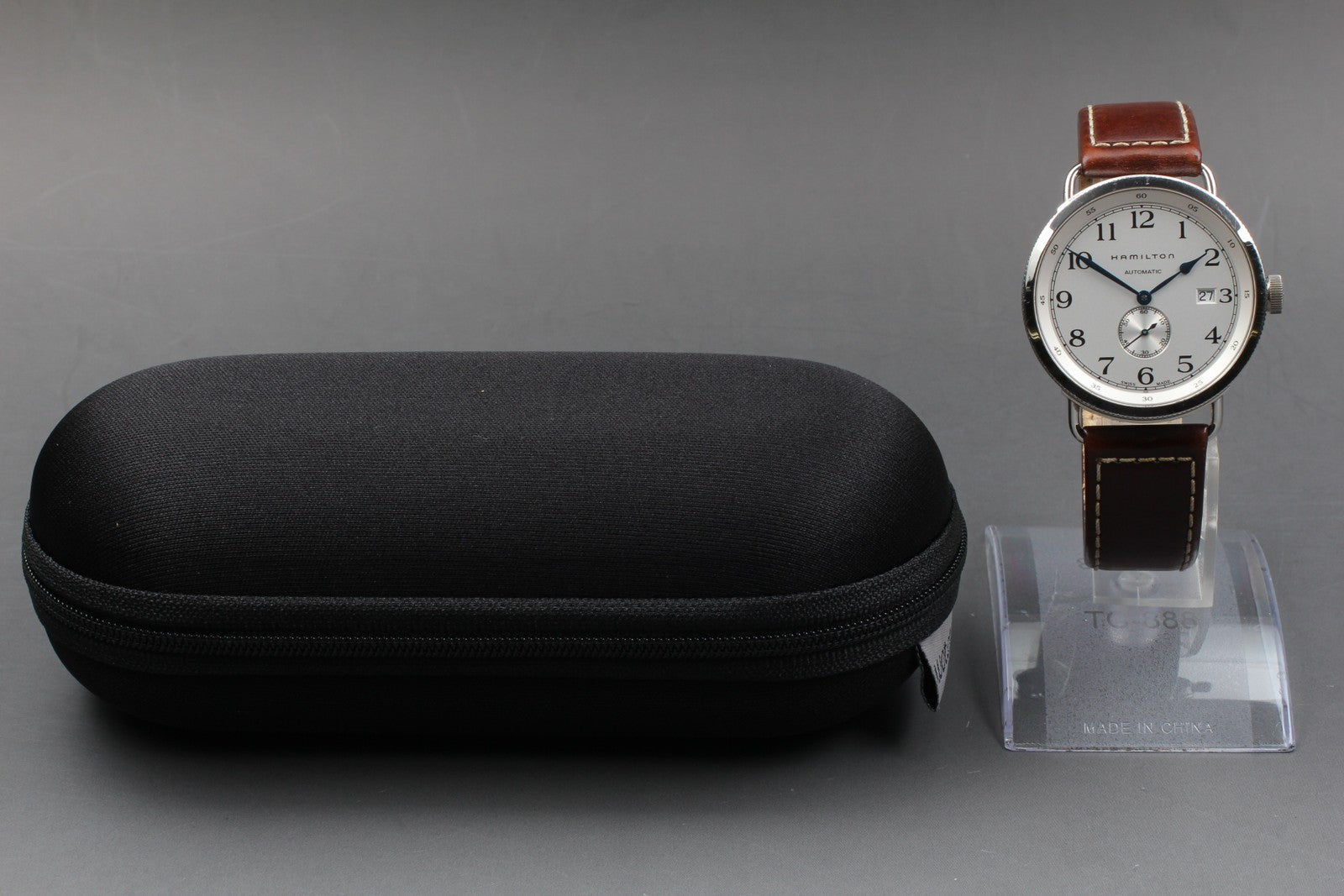 Exc+5* Hamilton H784650 Silver Stainless Steel Automatic Men's Watch 40mm JAPAN