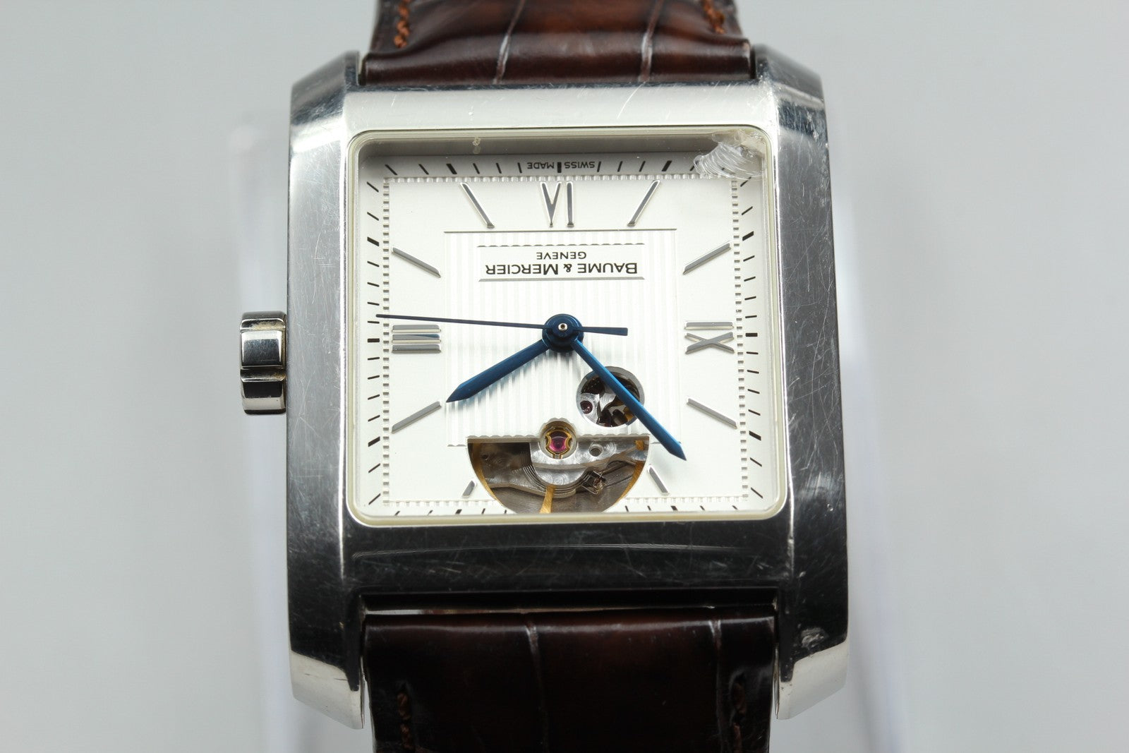 BAUME&MERCIER Hampton 65577 Automatic White Dial Men's Watch 34mm JAPAN Exc+5