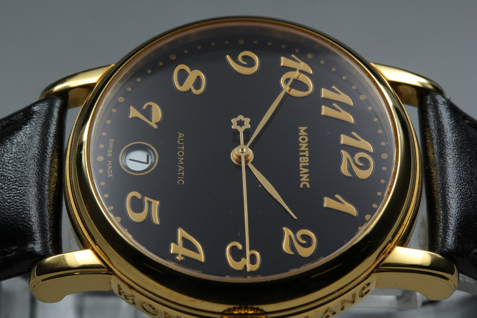 MONTBLANC Meisterstuck 7004 Automat Black Dial Men's Watch 35mm JAPAN Box
