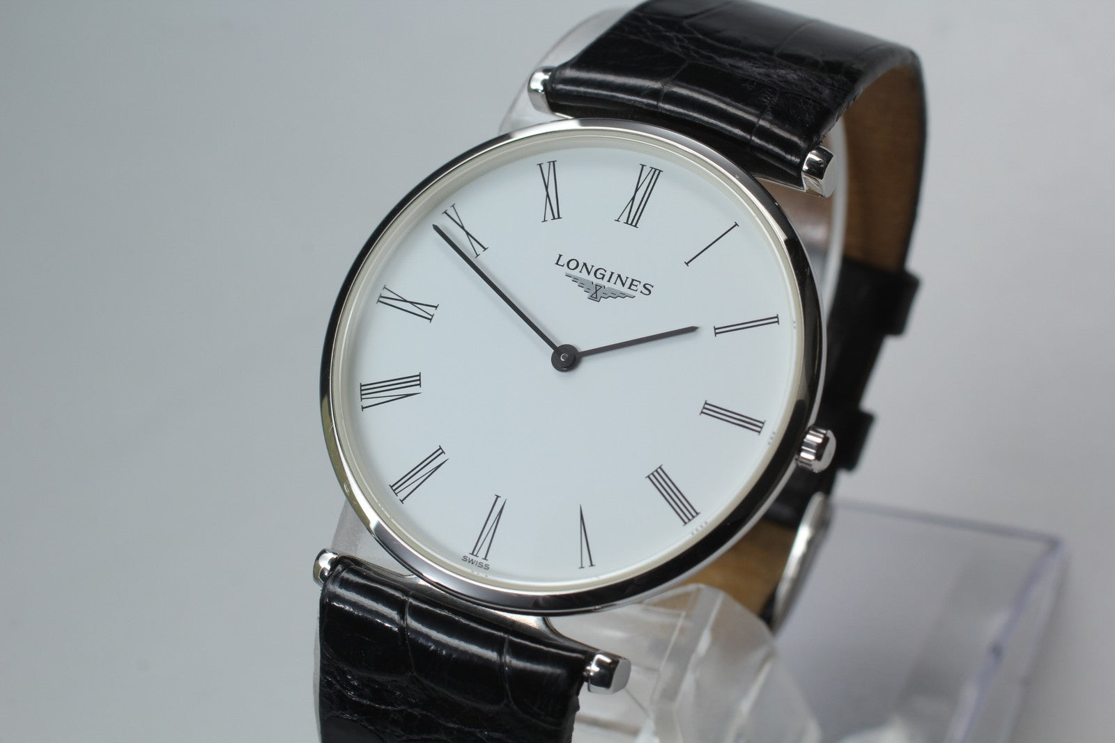 New Batt LONGINES Grand Classic L4.755.4 Quartz White Men's Watch 36mm Exc+5*Box