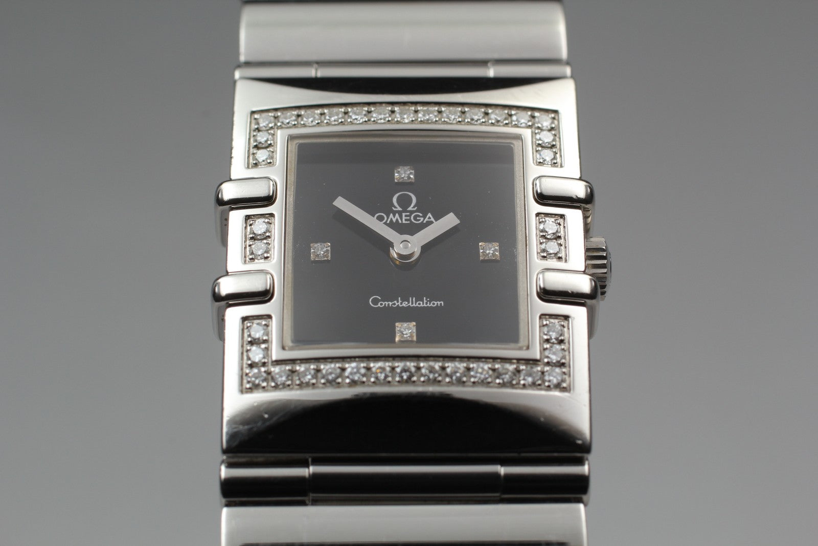 Exc+5 OMEGA Constellation Quadra 895.1230 Cal.1376 Diamond Women's Quartz Watch