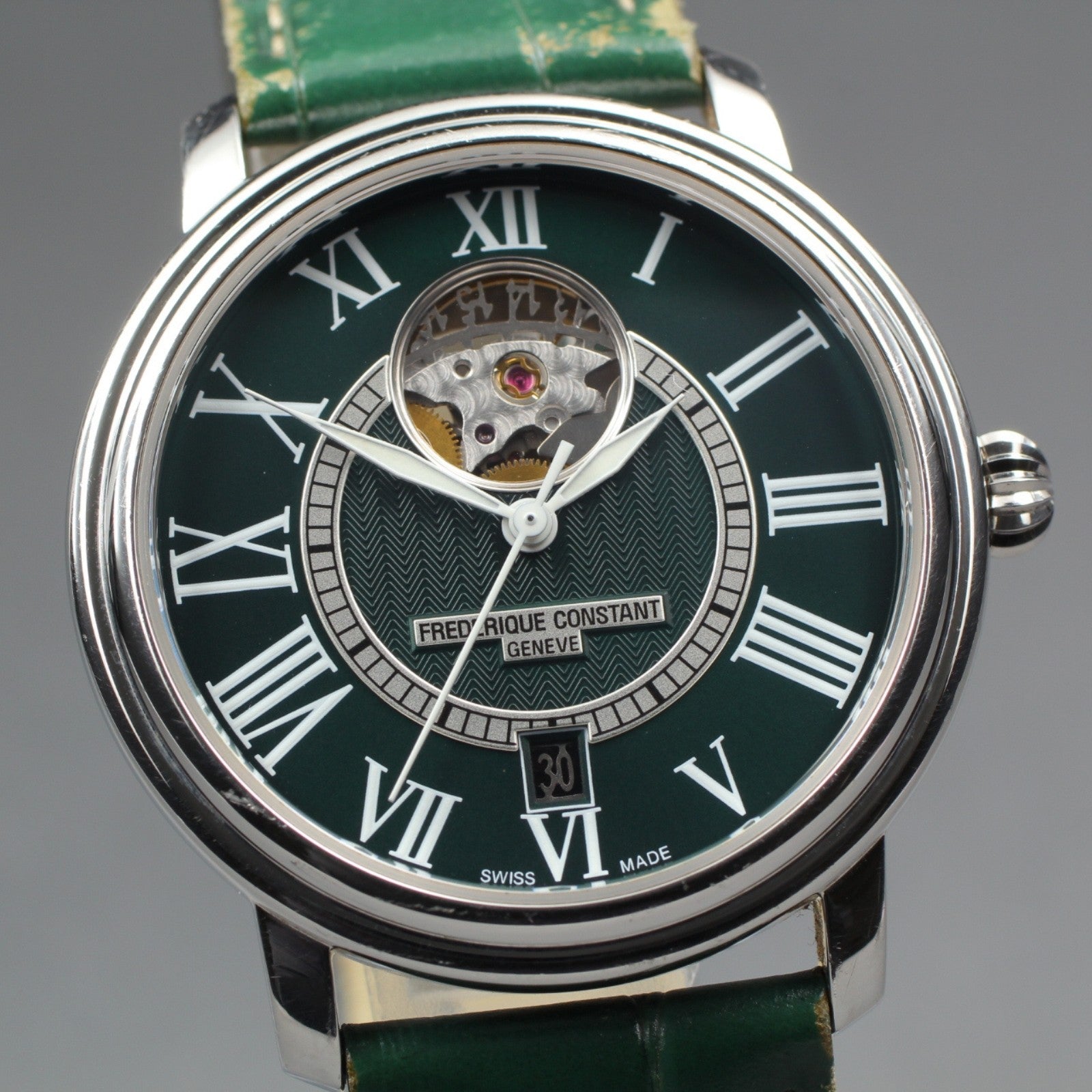 Limited FREDERIQUE CONSTANT FC-315DGS3P6 Green Automatic Men's Watch 38mm JAPAN
