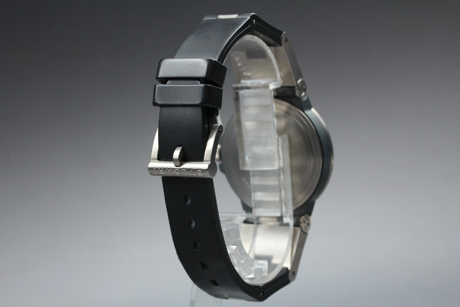 Vintage BVLGARI Diagono TI38TA Automatic Black Date Men's Watch 38mm From JAPAN