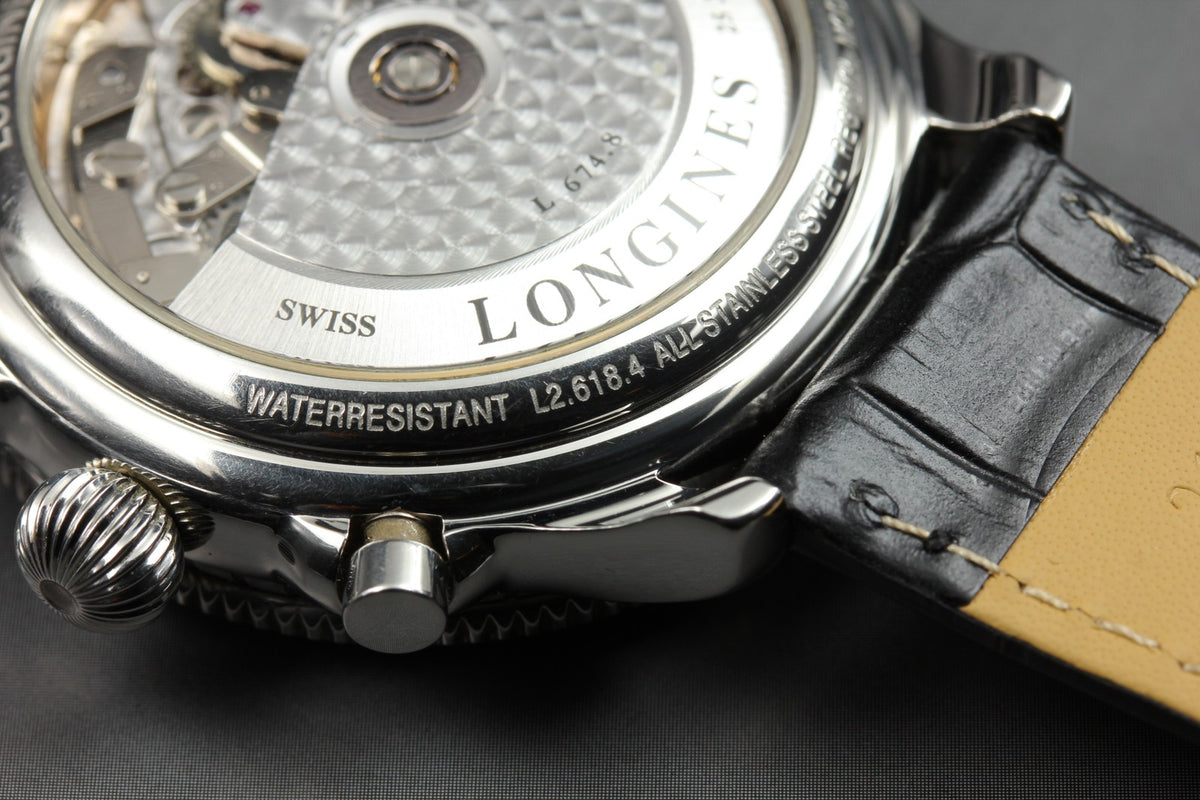 Longines Lindbergh Hour Angle Chronograph L2.618.4 White 41mm AT Men’s Watch