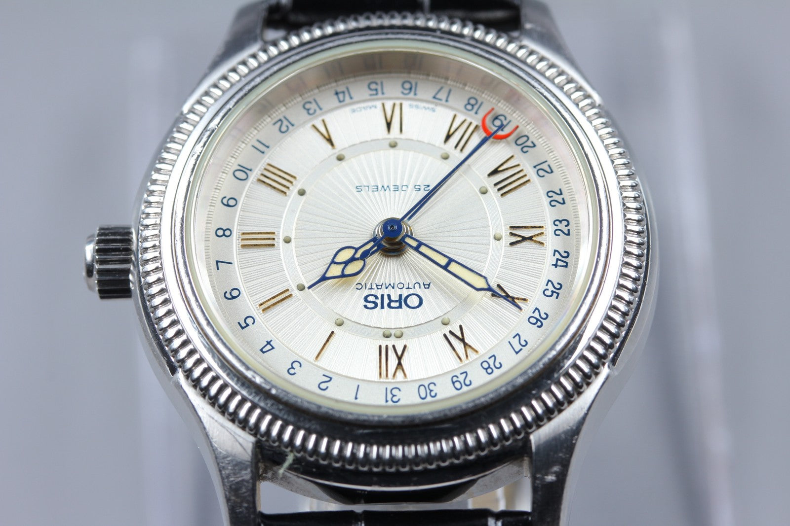 Vintage Oris Pointer Date 7465B Automatic White Dial Men's Watch 36mm JP Exc+5