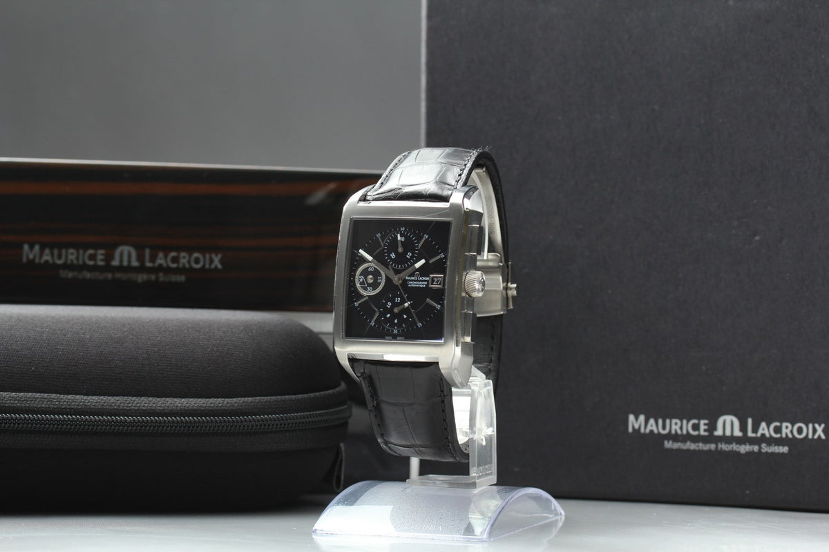 Maurice Lacroix Chronograph PT6197-SS001-330 Automatic Men's Watch 37mm JP Box