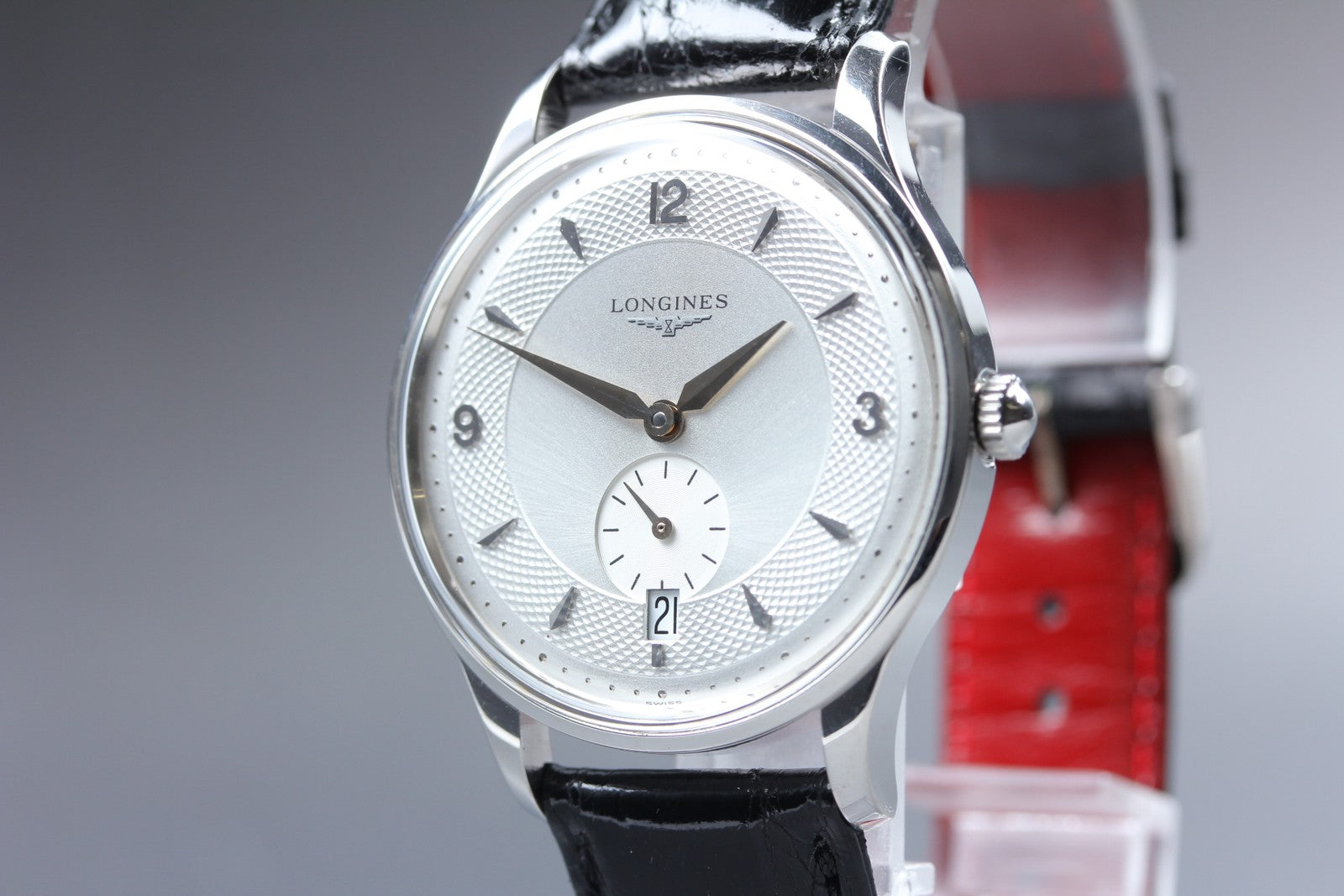LONGINES Longines Grand L4.685.4 Silver Automat Men's Watch 35mm From JAPAN