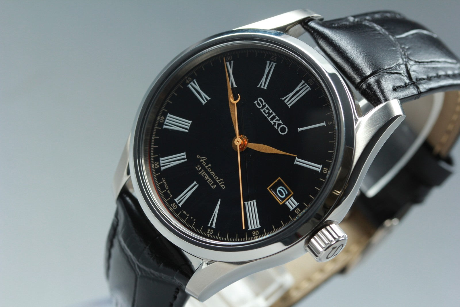 SEIKO 6R15-03E0 SARX029 Presage Black Dial Automatic Date Men's Watch 40mm Exc+5