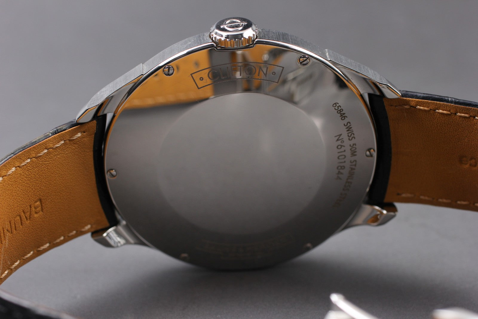 BAUME&MERCIER Clifton 65846 Quartz Blue Dial Men's Watch 45mm JAPAN Box