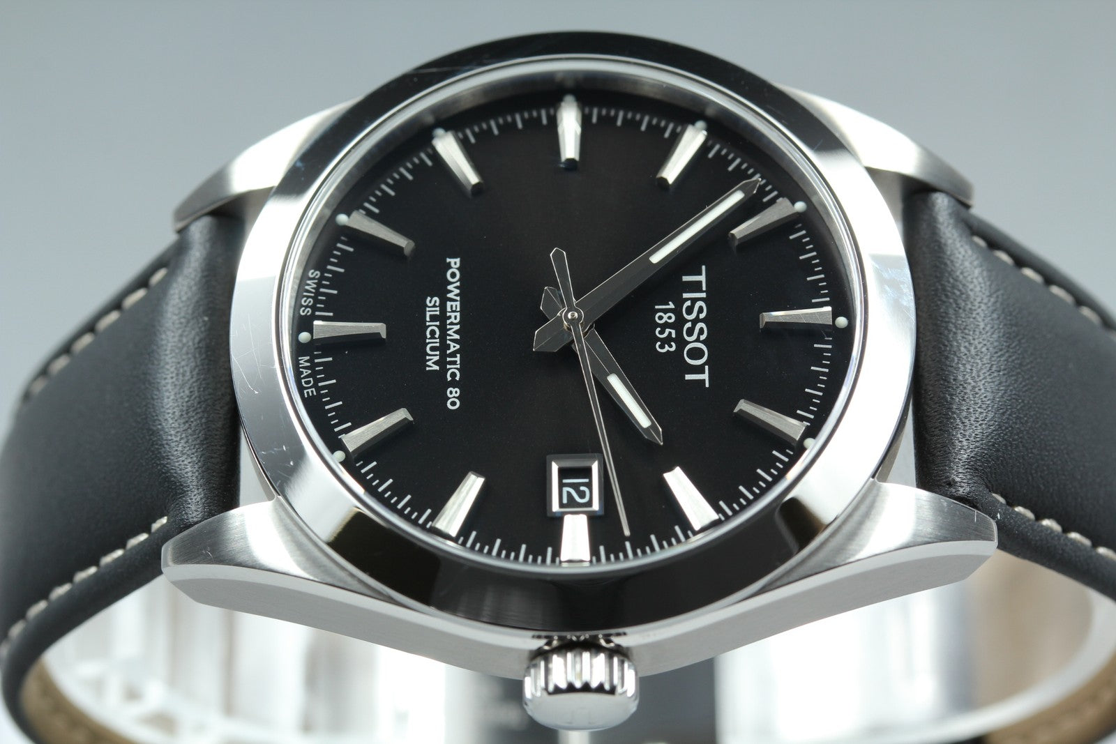TISSOT Gentleman T127407A Automatic Date Black Dial Men's Watch 40mm JAPAN Box